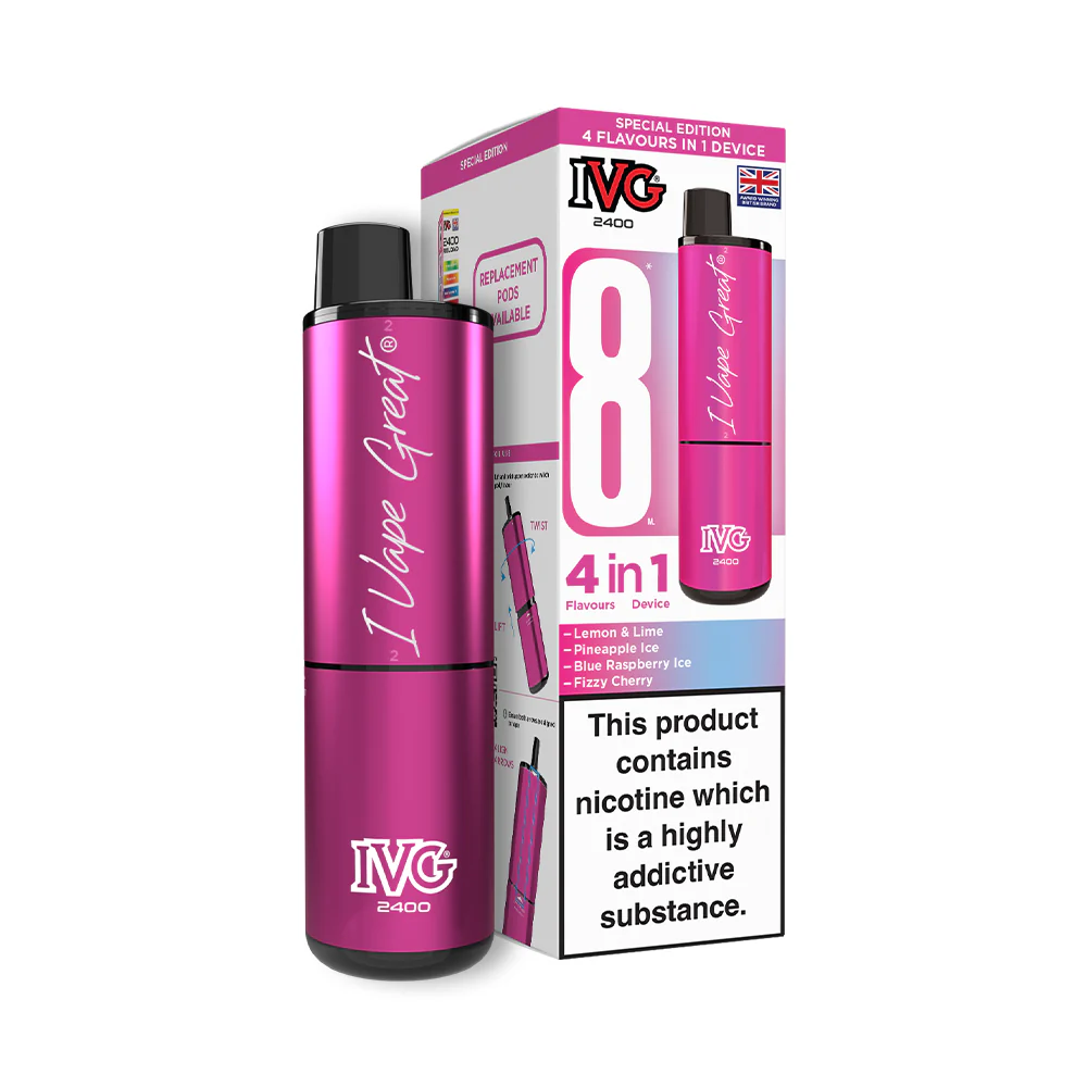 IVG 2400 Pre-filled Pod Vape Kit (4 in 1)