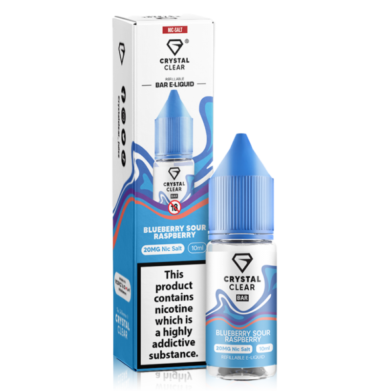 Blueberry Sour Raspberry Nic Salt by Crystal Clear Bar Salts