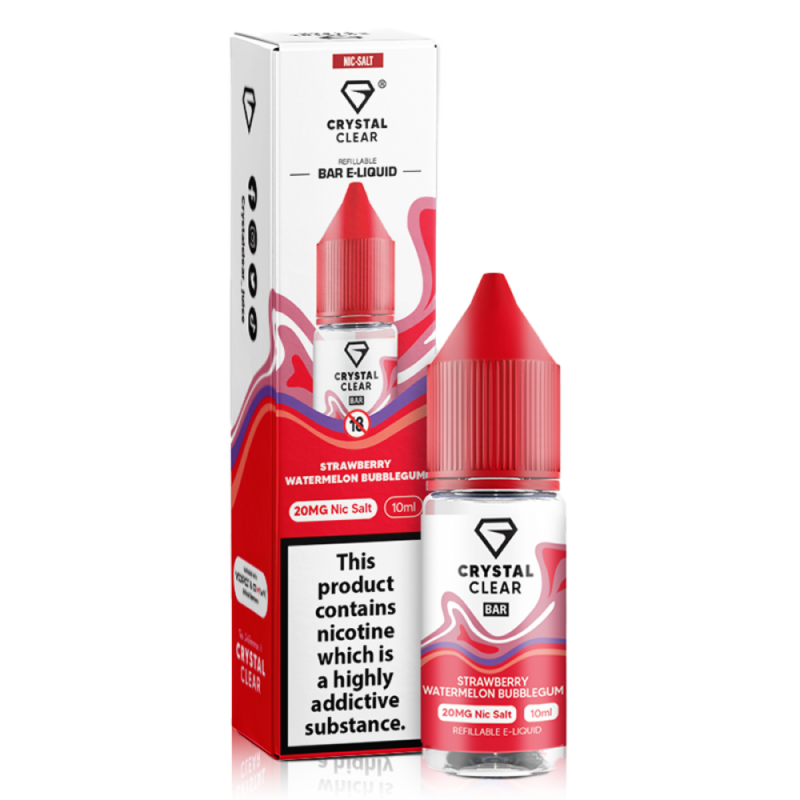 Strawberry Watermelon Bubblegum Nic Salt by Crystal Clear Bar Salts