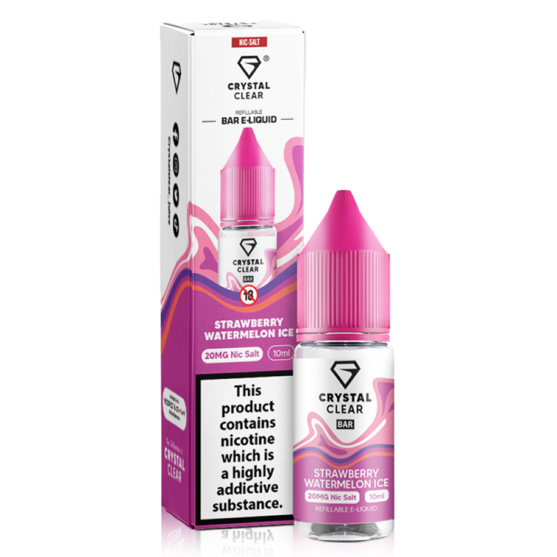 Strawberry Watermelon Ice Nic Salt by Crystal Clear Bar Salts