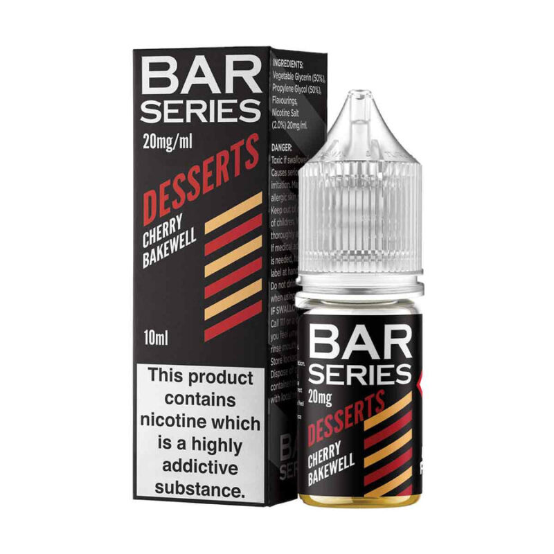 Cherry Bakewell Nic Salt E-liquid By Bar Series Desserts