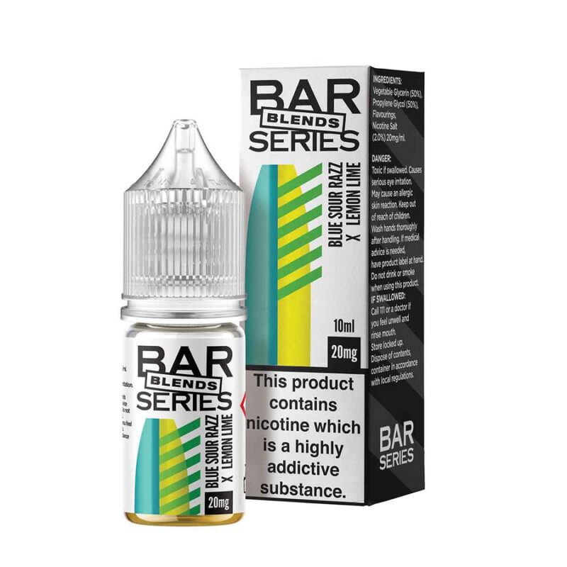Blue Sour Razz x Lemon Lime Nic Salt E-Liquid by Bar Series Blends