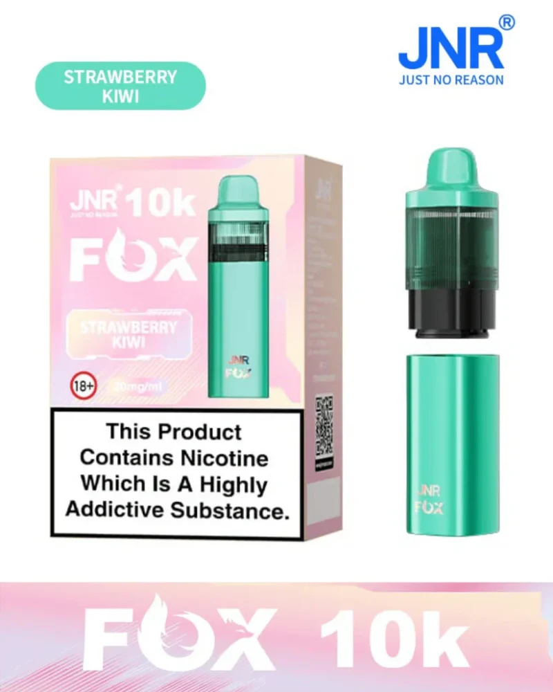 Strawberry Kiwi JNR Fox 10K Prefilled Pod Vape Kit