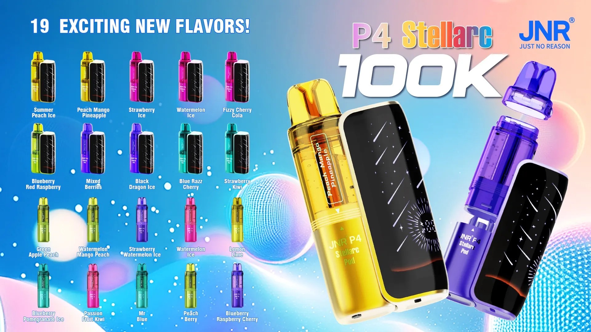 JNR P4 Stellarc 100K Puffs Refillable Pod Kit
