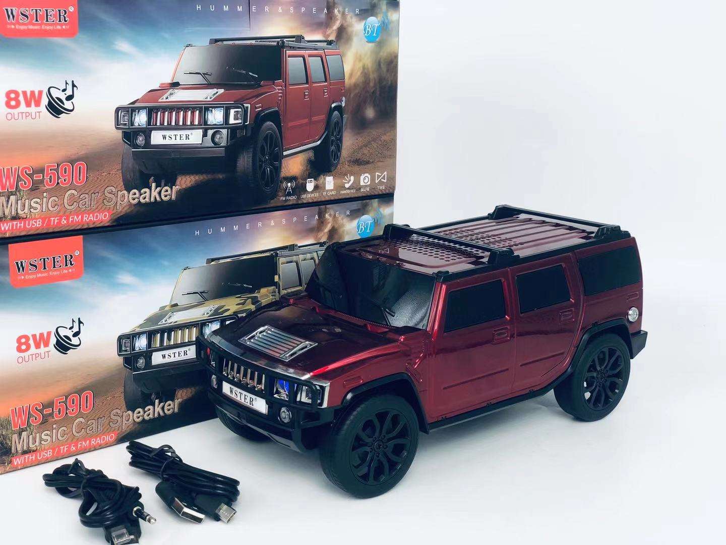 WS-590 Wholesale Wireless Car Speaker with FM Radio/TF/USB/AUX