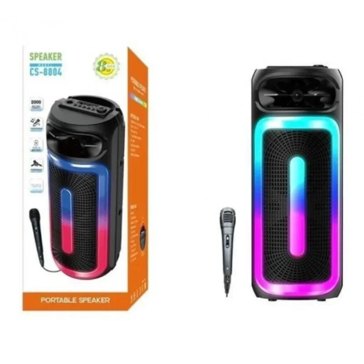 Portable Bluetooth/USB/TF/MIC Speaker (CS8804)