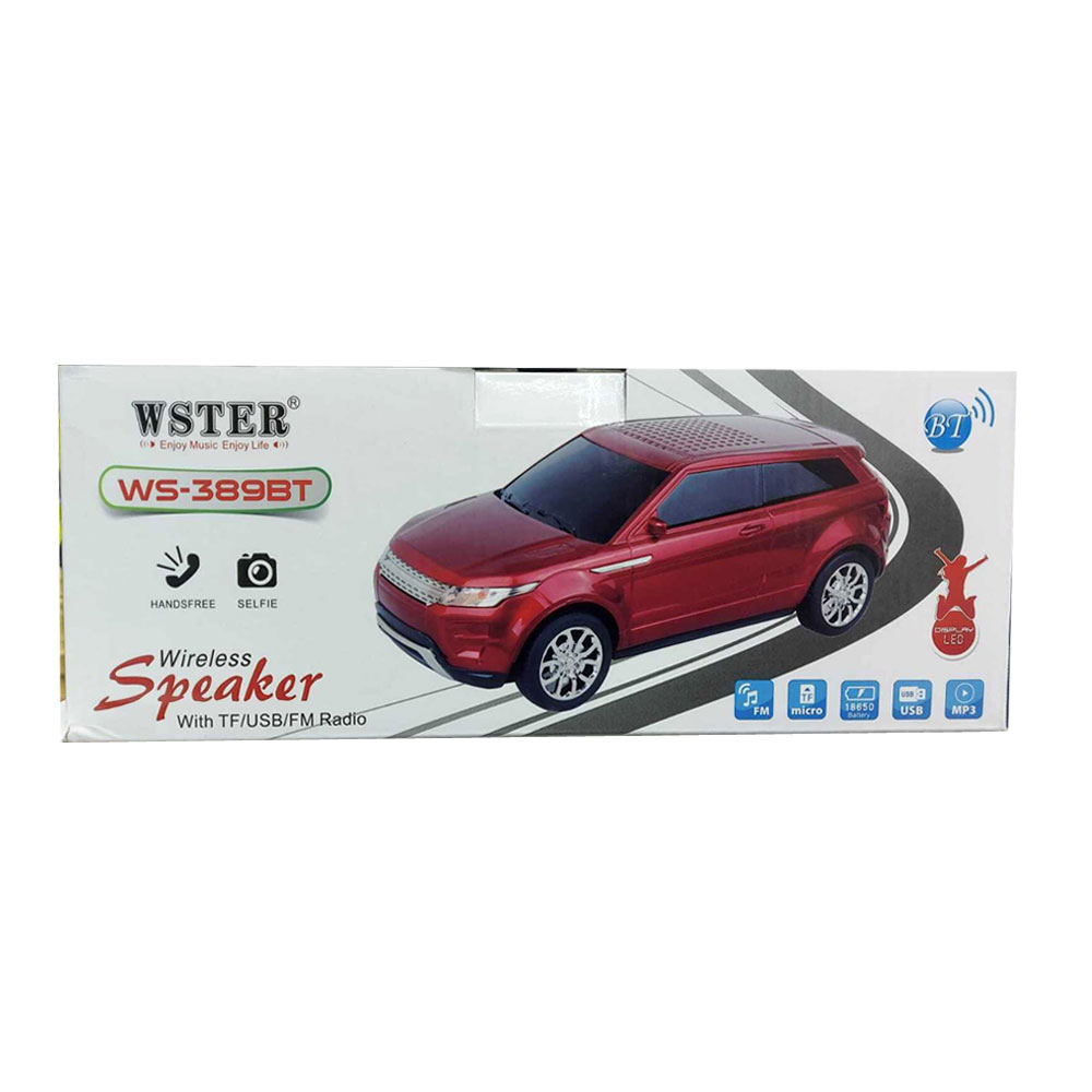 WSTER Wireless Bluetooth Car Speaker with TF/USB/FM (WS-389BT)